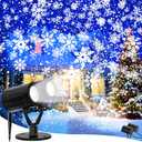 AKSDA Snowflake Christmas Projector Lights Outdoor, 2025 Upgraded Double Head, 360 Rotating, IP65 Waterproof, Timer Function - Holiday, Party, Christmas Decorations & Gifts for Yard, Garden, Indoor
