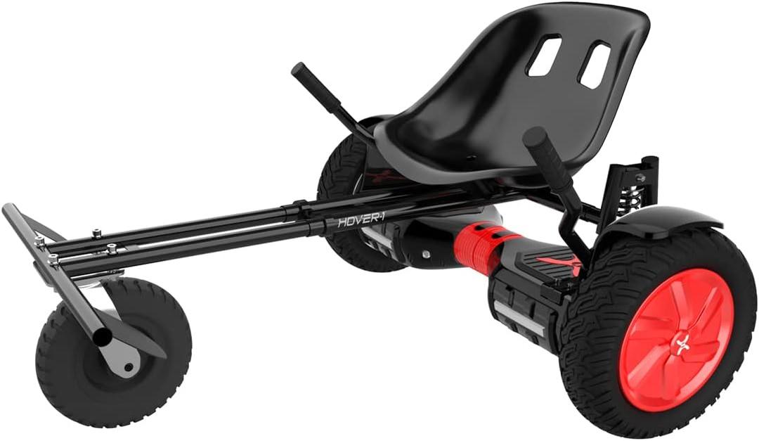 Hover-1 Beast Buggy Hoverboard Attachment | Compatible with Most 10" Electric Hoverboards, Hand-Operated Rear Wheel Control, Adjustable Frame & Straps, Easy Assembly & Install Hoverboard Go Kart