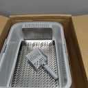 23.6x16x14'' Sifting Litter Box with Drawers, Stainless Steel Drawer Litter Box with 6'' Lid & Metal Scoop, XL Cat Litter Tray, Odor-Control & Saves Clean Time, Fits Most Cats