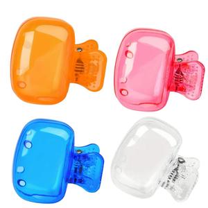 4 Pack Portable Toothbrush Head Protector, Protective Portable Plastic Clip's Toothbrush Cover for Household Travel, Camping, Bathroom, School, Work (Pink,Blue,White,Orange, Small)