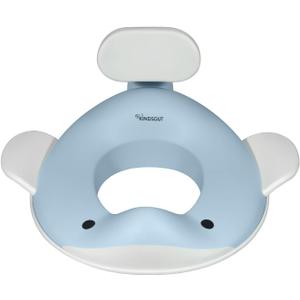 Kindsgut Whale Potty Training Seat for Toddlers  Kids Toilet Seat with Backrest, Non-Slip, Fits Round & Oval Toilet Seats, Designed in Germany, Light blue