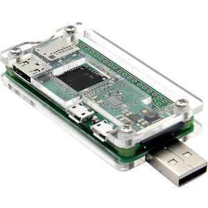 Geekworm USB Dongle Board for Raspberry Pi Zero/Zero W/Zero 2/Zero 2W, BadUSB-Compatible U Disk Expansion with Transparent Acrylic Case Kit