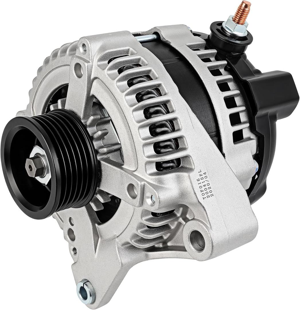 SCITOO Alternator Fits for Toyota for Tundra 4.7L 2004-2009 11153 12V 250Amp CW 6-Groove Pulley 11153R 11153 27060-0F060 104210-3680 27060-0F080 104210-5110 90295633 27060-0F040 27060-50300