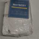 MATBEBY Bedding Quilted Fitted Full Mattress Pad Cooling Breathable Fluffy Soft Mattress Pad Stretches up to 21 Inch Deep, Full Size, White, Mattress Topper Mattress Protector (White - Curvy Pattern)