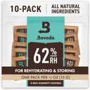 Boveda 62% Two-Way Humidity Control Packs For Storing oz Size 4 10 Pack Moisture Absorbers for Small Storage Containers Humidifier Packs Hydration Packets in Resealable Bag