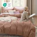 Bedsure Mocha Mousse Duvet Cover King Size - 3 Pieces Prewashed Cotton-Like Polyester Extra Soft Bedding Set, Includes 1 Duvet Cover 104x90 Inches with Zipper Closure & 2 Pillow Shams, No Comforter