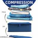 6 Set Compression Packing Cubes for 7–14 Day Travel, Dark Blue
