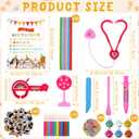 Adopt a Dog Party Favors Set - 12 PCS Plush Stuffed Puppies with Party hats include Paper House, fence, Adoption Cards, DIY Collars, House Decor and Check-up Accessories for Puppy Party Birthday
