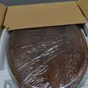 Angel Shield Durable Wood Veneer Natural Toilet Seat Metal Hinged Easy Clean Anti-scratch American Standard(Elongated,Dark Walnut)