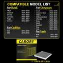 Cabin Air Filter w/Activated Carbon for 20112016 Cruze, 20132015 Malibu, 20132022 Trax, 20132022 Encore, 20122020 Sonic, 20102016 SRX, 20102016 LaCrosse, 20132022 Spark, and More