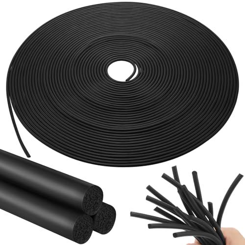 Frienda Backer Rod Foam Rubber Caulk Saver Concrete Expansion Joint Filler Weather Strip Seal for Gaps and Joints (Black,1/2 Inch x 100 ft)