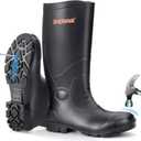 Showave Steel Toe Rubber Work Boots for Men Waterproof Durable Concrete Boots for Hunting Manufacturing Construction (13)