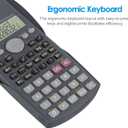 Helect 2-Line Engineering Scientific Calculator, Suitable for School and Business (Black)