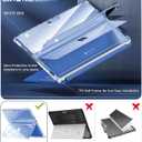 INFILAND Microsoft Surface Pro 11 AI/10/9 5G Case 13 Inch 2022, Full Crystal Clear [Anti-Yellowing] All-in-one Protection Shell Cover, Work with Type Cover Keyboard & Surface Slim Pen 2, Bayer Clear