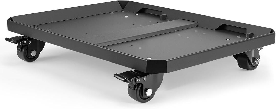 Heavy Duty Tool Box Dolly Fit for ToughBuilt StackTech Toolboxes,Carbon Steel Cart Base Rolling Platform with 4 Locking Wheels, Mobile Tool Storage Base for Garage & Jobsite