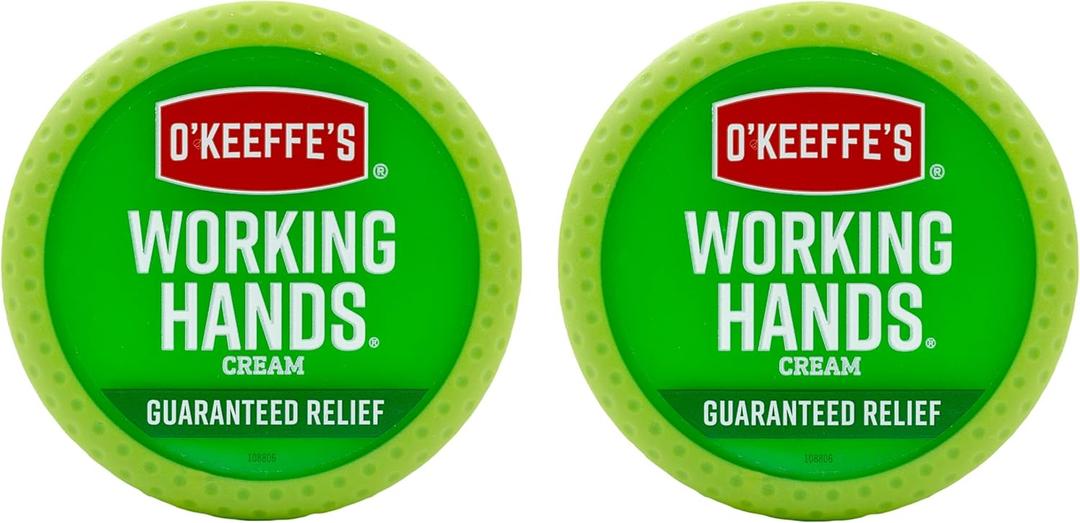 O'Keeffe's Working Hands Hand Cream for Extreme Dryness - 3.4 oz Jar (2 Pack) - Repairing Skincare for Cracked, Dry Hands (3.4 Ounce (Pack of 2))