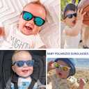 Hycredi Flexible Bendable Baby Polarized Sunglasses with Strap for Newborn Infant Boys Girls Age 0-18 Months