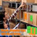 100 Pieces 3x6 inch Large Plastic Shipping Tags with String Heavy Duty Waterproof Hang Tags with String Attached Writable Wire Tags Labels for Luggage Garage Inventory Car Parts (Orange)