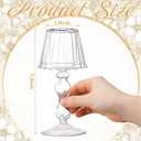 Jingmore 2 Pcs Crystal Candle Holders Lamp Shaped Crystal Tealight Candle Holders Table Centerpiece for Home Wedding Engagement Birthday Party Events Dining Table Decoration(Clear)
