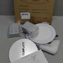 2 Pack 7 Inch 3CCT Ultra-Thin LED Recessed Light with Junction Box, 3000K/4500K/6000K Selectable, 18W Eqv 125W, Dimmable Canless Downlight, 1600LM High Brightness