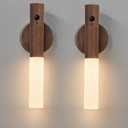 Montford Wall Sconces Set of Two Battery Operated, Motion Sensor Night Light Magnetic Wall Light Rechargeable, Peel and Stick Lights for Hallway