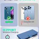 OCASE Compatible with iPhone 15 Wallet Case, PU Leather Flip Folio Case with Card Holders RFID Blocking Kickstand [Shockproof TPU Inner Shell] Phone Cover 6.1 Inch 2023, Light Blue