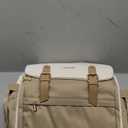 LOVEVOOK Laptop Backpack Purse for Women Fashion Vintage Computer Backpack 17 Inch Large Teacher Nurse Backpack Casual Daypack for Travel Business Work College (Beige & Coffee)