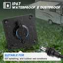 RV Waterproof Wall Socket Passthrough for Starlink Mini，Aluminum Panel Mount DC 5.5x2.1mm Female Socket for RV, Campervan, Caravan, Motorhome, Van, Boat & Battery Box