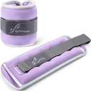 Sportneer Ankle Weights Wrist Weights Pair of 3  LBS for Men Women Kids Strength Training Wrist and Ankle Weights Set with Reflective Strips for Dancing Running Walking Fitness Workout Gym (Lavender)