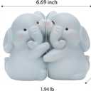 HINUGO Cute Elephant Bookends Decoration, Book Ends for Heavy Books, Book Holders for Shelves in Home Office Childrens Rooms Desk Bookshelf, Great Christmas Birthday Gift