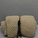 EVERGRACEHOME Chunky Chenille Knit Throw Blanket for Couch, Soft Luxurious Moss Stitch Blankets for Bed, Cozy Decorative Farmhouse Knitted Throws for Sofa, Sand Dune, 50" x 60"