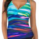 Womens Tankini Swimsuits for Women 2 Piece V Neck Swimwear with Crisscross Back, Removable Cups and Cutout Bottoms XXL