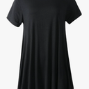 LARACE Plus Size Tops for Women Short Sleeve Shirts Casual Summer Clothes Round Neck Tunics for Leggings, 6X, Black