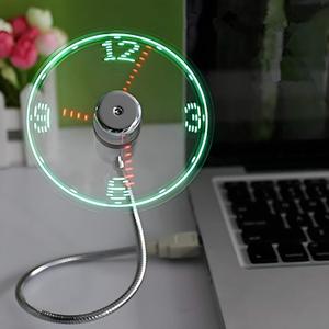 ONXE LED USB Clock Fan with Real Time Display Function,Stocking Stuffers for Men Christmas Gadgets,Father's Day Gifts