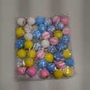 24 Pcs Pastel Christmas Ornaments Candy Ball Christmas Decorations Hanging Glitter Mini Macarons Balls Rainbow for Xmas Tree Holiday Party Home Centerpiece Wreath Garland, 1.57 Inch