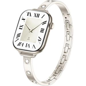 Bling Diamond Band Compatible with Apple Watch for Women 40mm 42mm 41mm 38mm 44mm 45mm 46mm, Slim Sparkly Bracelet Dressy Metal Strap with Jewelry Crystal for iWatch Series 11 SE 10 9 8 7 6 5 4 3 2 1