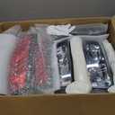 Headlight Assembly w/Tail Lights Set compatible with 2003 2004 2005 2006 Chevy Silverado 1500 2500 3500,Black Housing Headlamp w/Red Taillights Rear Brake Lamp