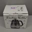 1.7L Retro Electric Kettle, 1200w Fast Boiling, Stainless Steel Hot Water Kettle Electric, Auto Shut-Off, Cordless, Boil-Dry Protection, Black