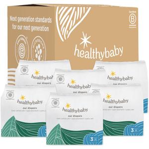Our Diapers | The First EWG Verified & Microbiome-Friendly Diaper | 12-Hour Leak Protection | Made with Organic Cotton & Plant-Derived Materials | Totally Chlorine Free | Size 3 (16-28 lbs) 58 Count