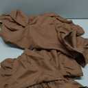 KKJIAF Ruffle Pillow Cases Queen Size Set of 2, Ruffled Pillow Covers with Envelope Closure, Wrinkle Resistant Ruffled Pillow Shams 20" x 30", Brown