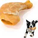 Gardner Pet Dog Chew Toy, Nylon + TPR Durable Indestructible Dog Bones for Medium/ Large Dogs, Teeth Cleaning/ Reduce Boredom/ Training, Bacon Aroma(Drumstick)