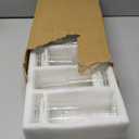 4 Packs 22 oz Glass Cups with Lids and Straws, Ribbed Coffee Mug, Tumbler Water Glass, Reusable Water Bottle Wide Mouth Smoothie Cups, Thick Wall Coffee Iced Tea Cup Pearl Tea,Juice