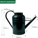 ‌2.3-Gallon Metal Watering Can,8.7L Galvanized Watering Can for Outdoor Plants with Removable Long Silver Spout