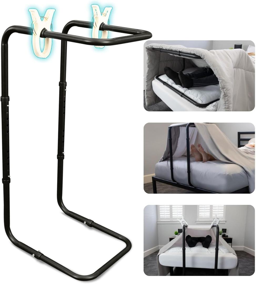 Vive Blanket Lifter for Feet 26"-34" - Adjustable Bed Foot Protector - Bed Cradle for Feet - Lift Bar for Sheet Support - Great for Foot, Ankle, Leg, Knee, Toes, Chronic Pain, Neuropathy and Arthritis