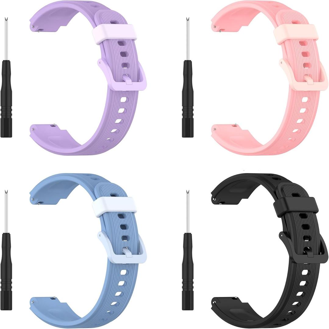 FitTurn 15mm Width Soft Silicone band Quick Release Wristband Replacement Sports Straps Bracelet Adjustable Watch Band Strap for 15mm Width Watch