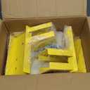 Swing Set Brackets 10",Bolt-Thru Construction Swing Set Hardware Kit w/3MM Thickness Steel for 4x4 Legs & 4x6 Beam, Wood End Bracket Maximum Protection of Children's Safety (Yellow 2 Pack)