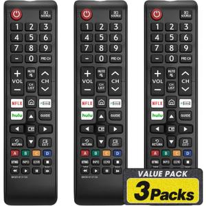 3 Pack Remote for All Samsung TV Remote, Replacement Compatible with All Samsung Smart TVs, LCD, LED, 3D, HDTV, Series TVs