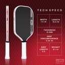 JOOLA Pro IV Pickleball Paddles Raw Carbon Fiber Surface Tech Flex Power Propulsion Core Wide or Elongated UPA-A and USAP Approved, 16mm