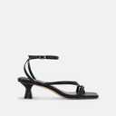 Juliet Holy Womens Strappy Sandals Kitten Heel Open Toe Slingback Ankle Strap Wedding Party Summer Heeled Sandals, Size 8.5