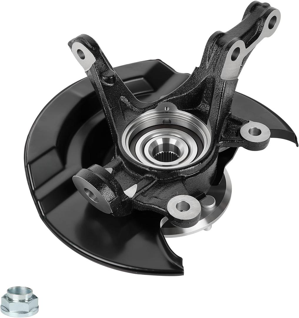 Front Left Steering Knuckle & Wheel Bearing Hub Assembly for Honda CR-V CRV 2007 2008 2009, 2.4L L4, Driver Side